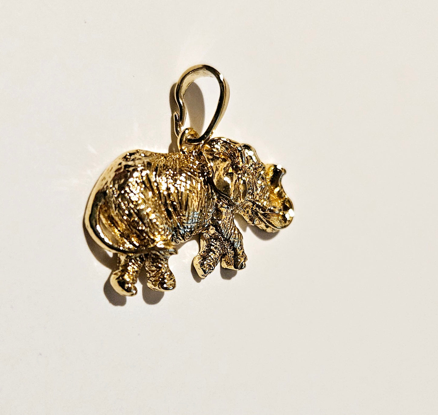 Collar De Elefante Chapado En Oro De 14k