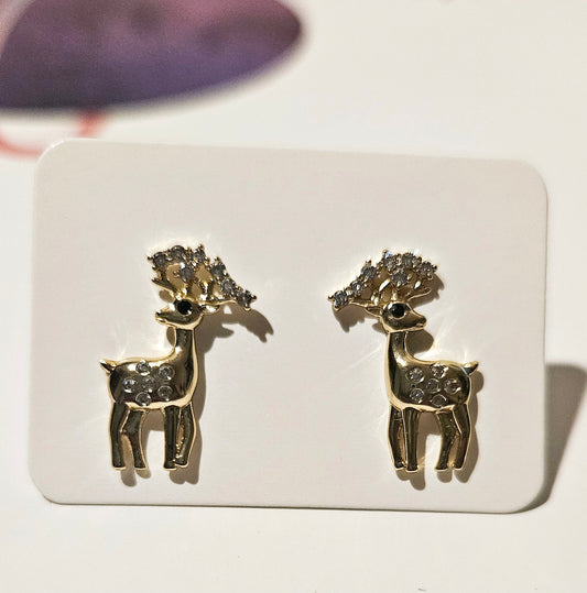 Deers 14k Gold Plated Earrings