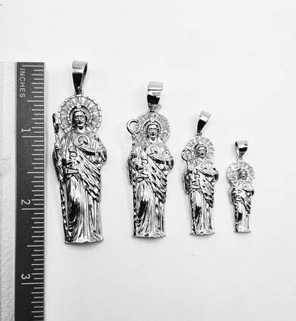 San Judas Silver 925 Pendants -4 Different Sizes Now Available