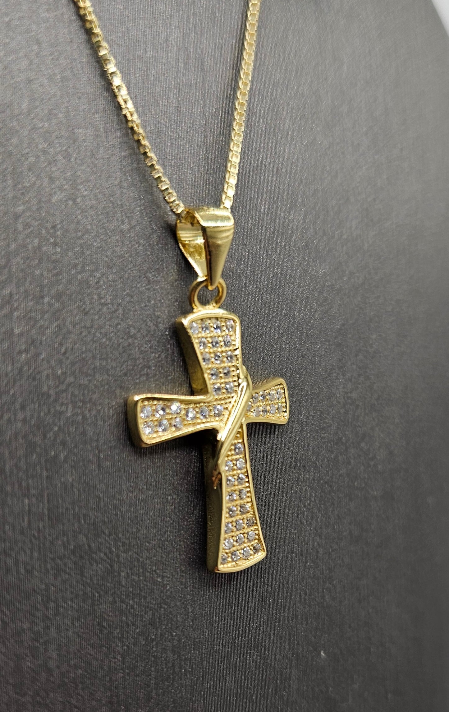 Cross Necklace Silver 925 or with 14K Gold Plating