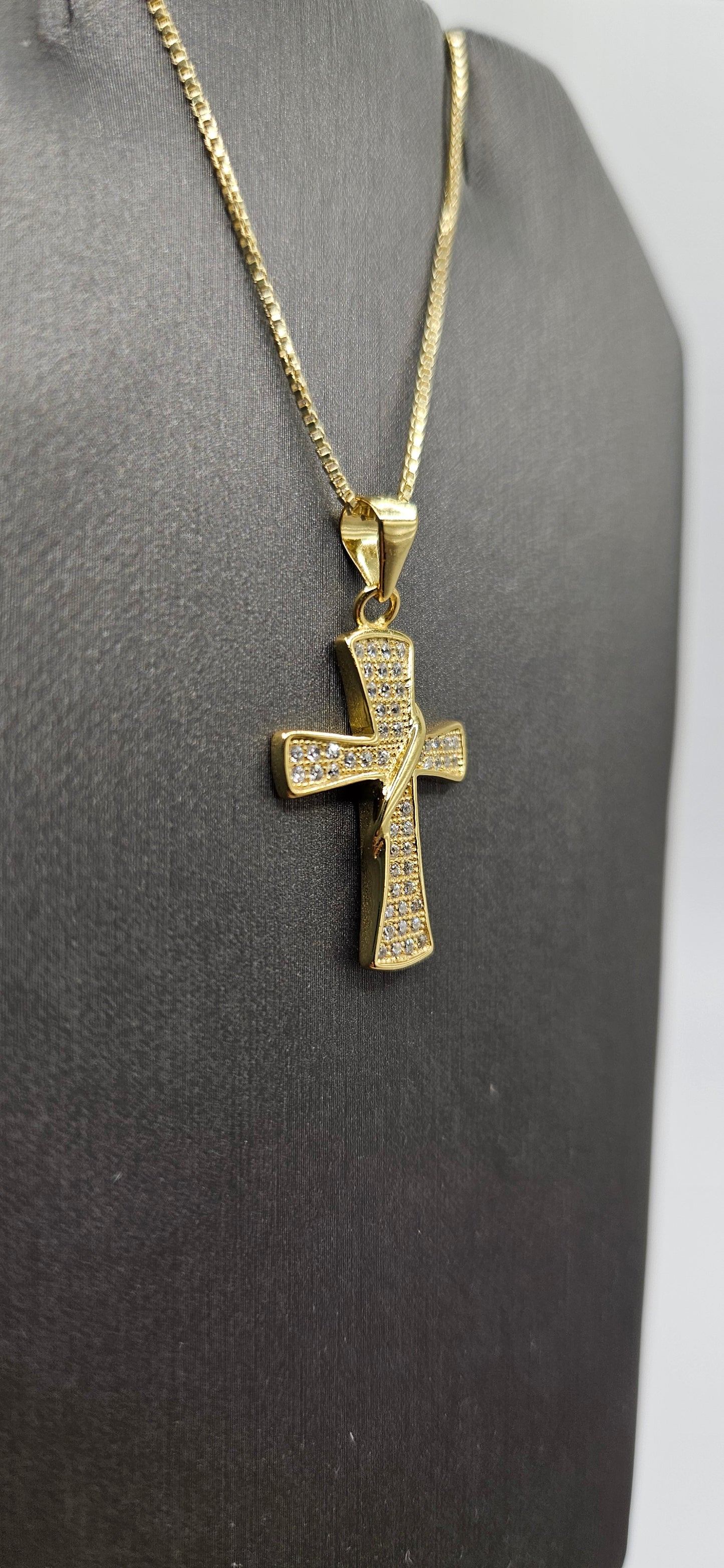 Cross Necklace Silver 925 or with 14K Gold Plating