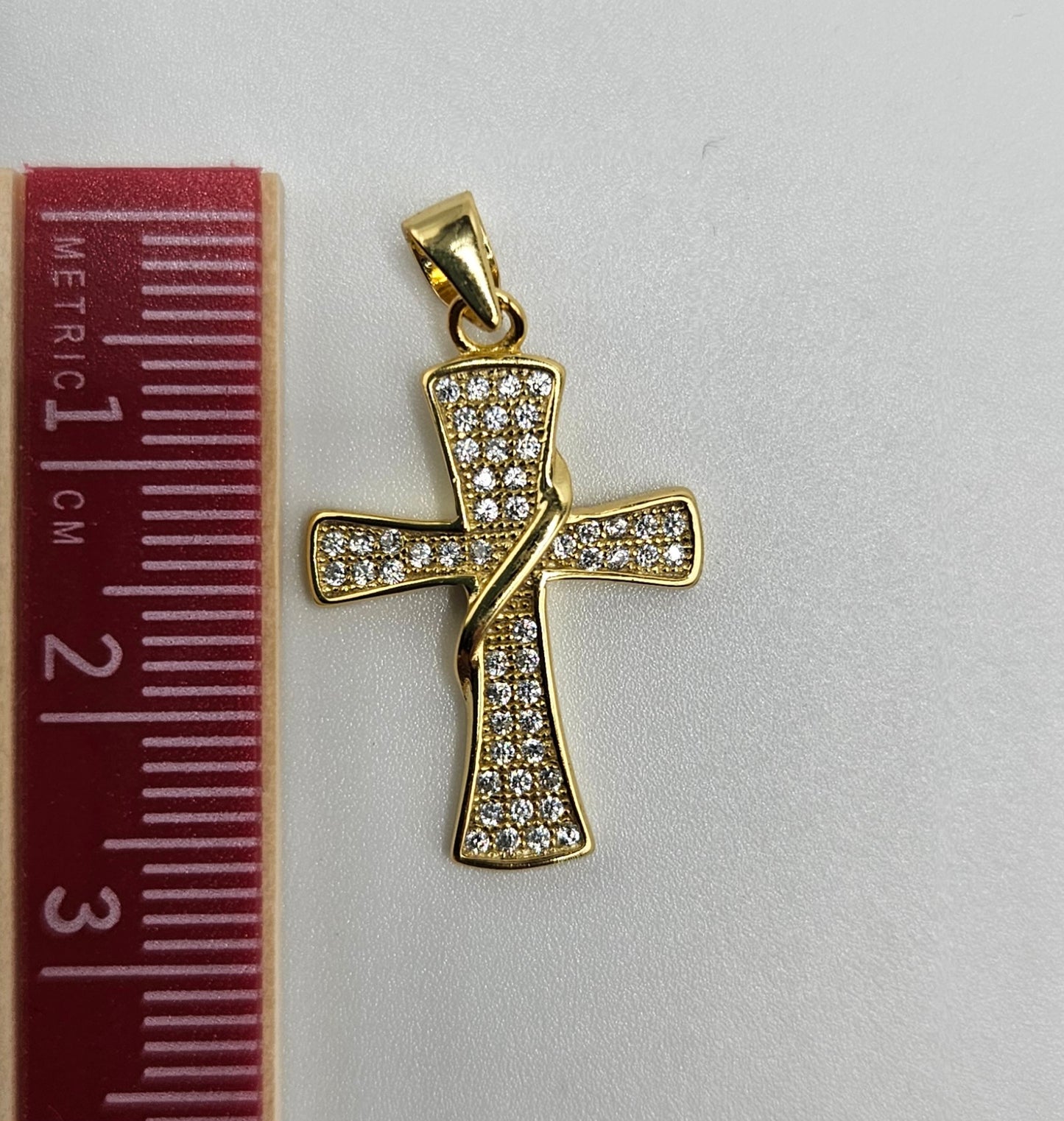 Cross Necklace Silver 925 or with 14K Gold Plating