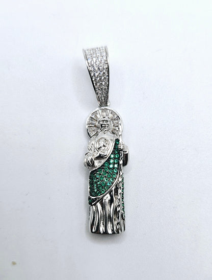 San Judas Silver 925 3D Pendant