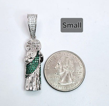 San Judas Silver 925 3D Pendant