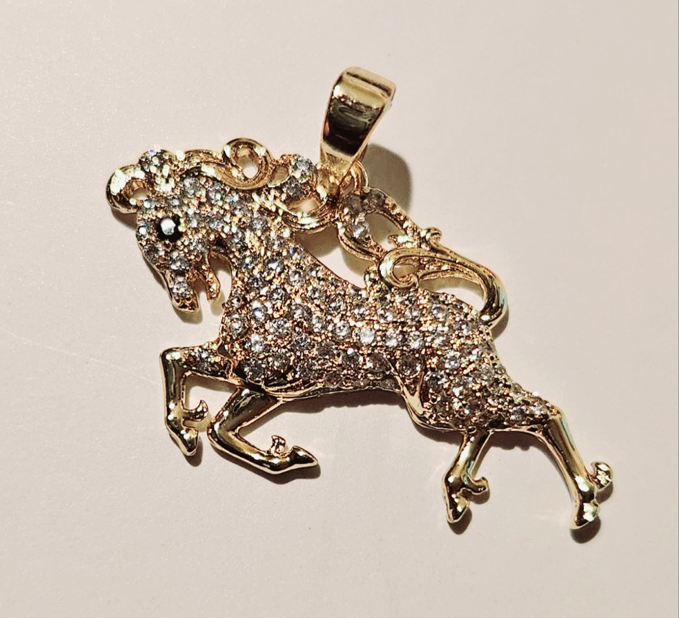 Horse 14k Gold Plated Necklace