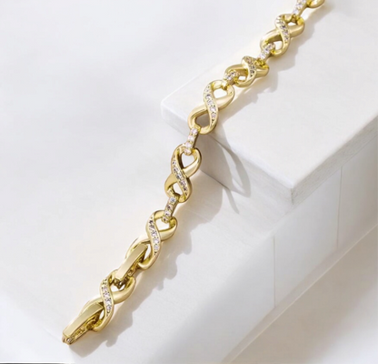 Infinity 14K Gold Plated Bracelet