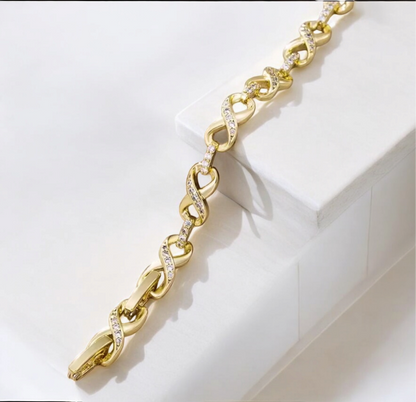 Infinity 14K Gold Plated Bracelet