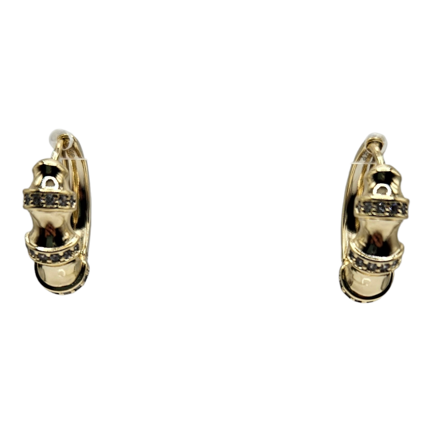 14k Gold Plated Bamboo Earrings
