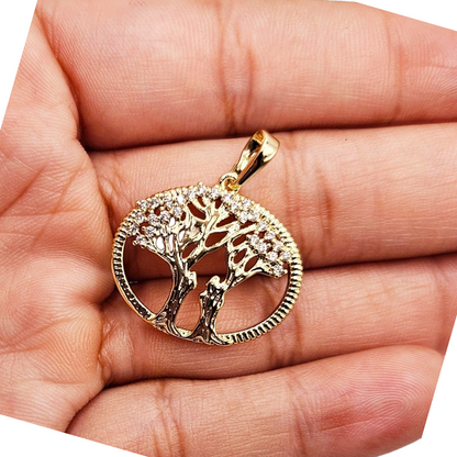 Life Tree 14K Gold Plated Pendant