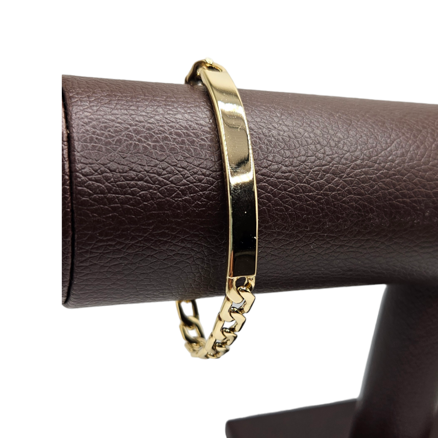 ID Plate Bracelet in 14k Gold Plated