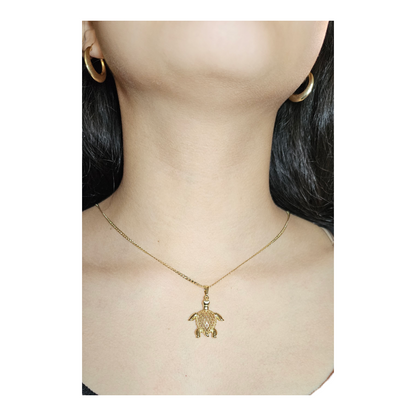 Turtle 14K Gold Plated Pendant