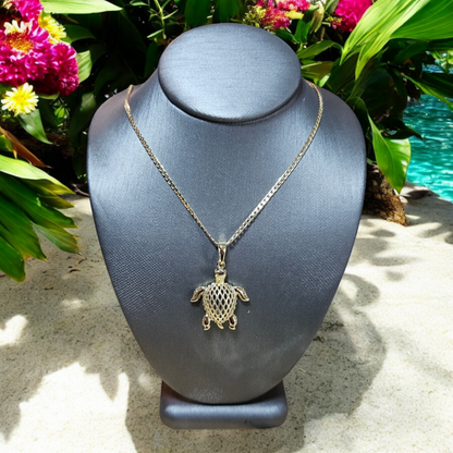 Turtle 14K Gold Plated Pendant