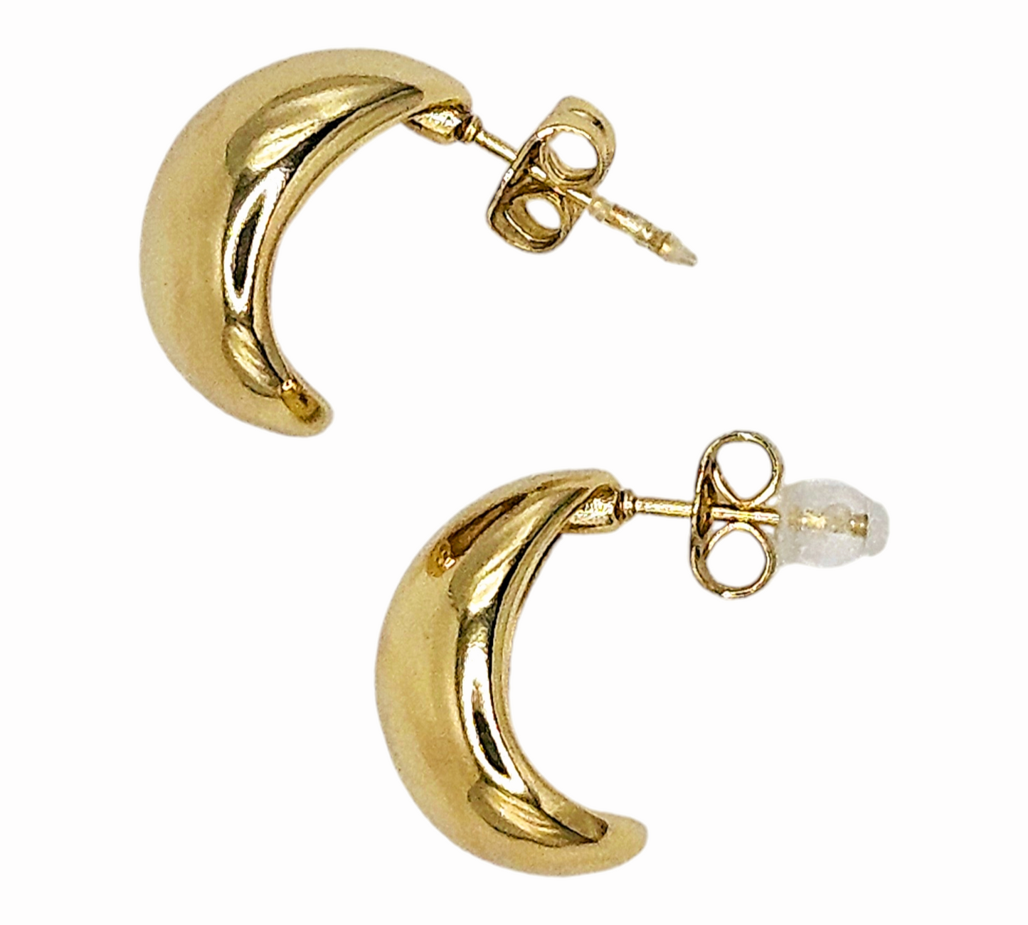 14k gold-plated C-shape Hoop Earrings