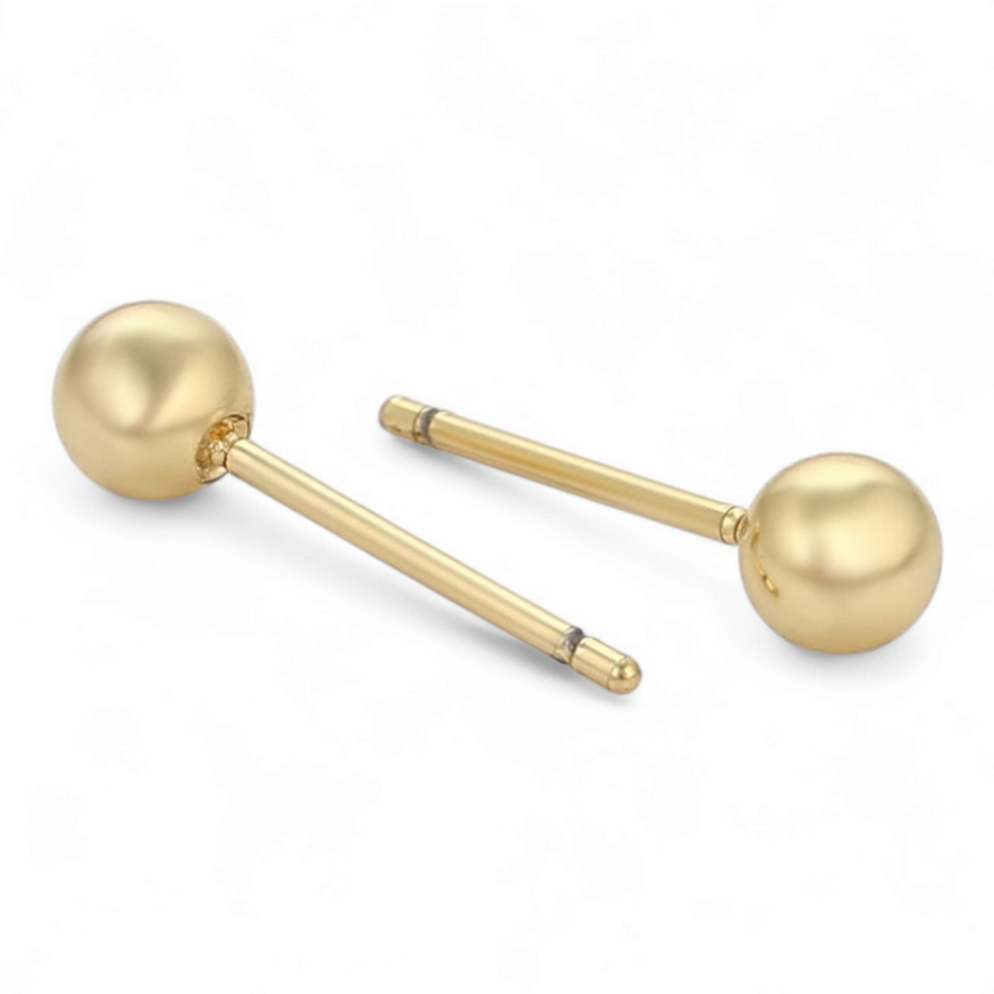 14k Gold-Plated Round Stud Earrings