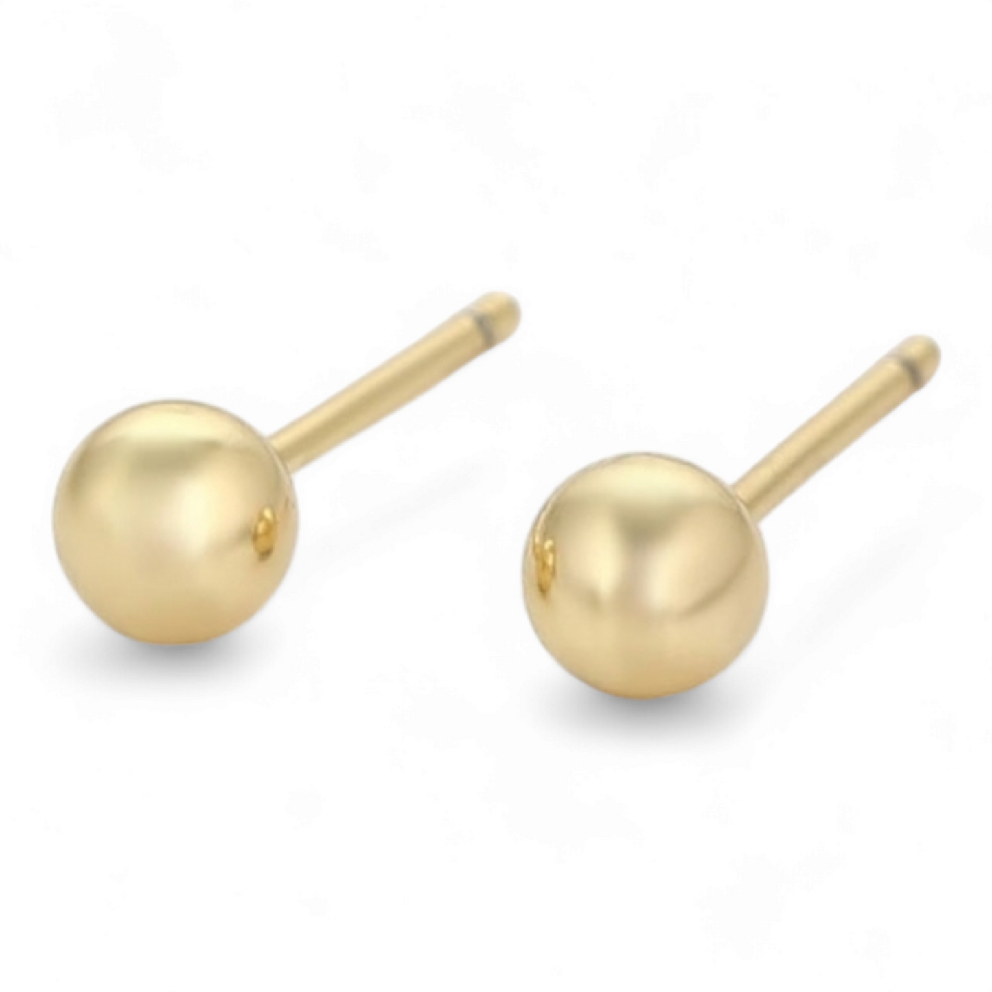 14k Gold-Plated Round Stud Earrings