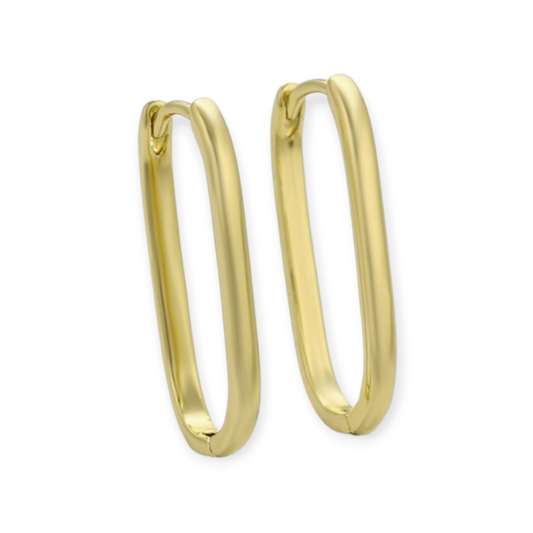 14K Gold Plated Fancy Hoop Earrings