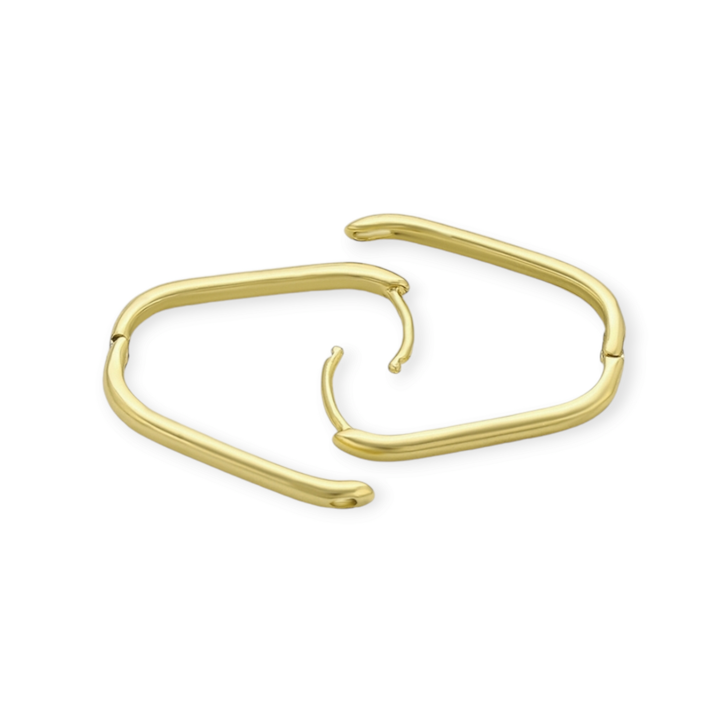 14K Gold Plated Fancy Hoop Earrings