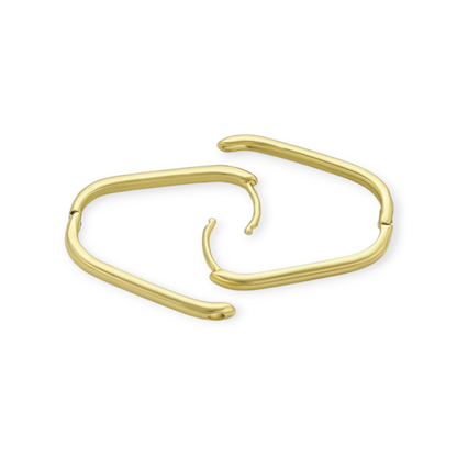 14K Gold Plated Fancy Hoop Earrings