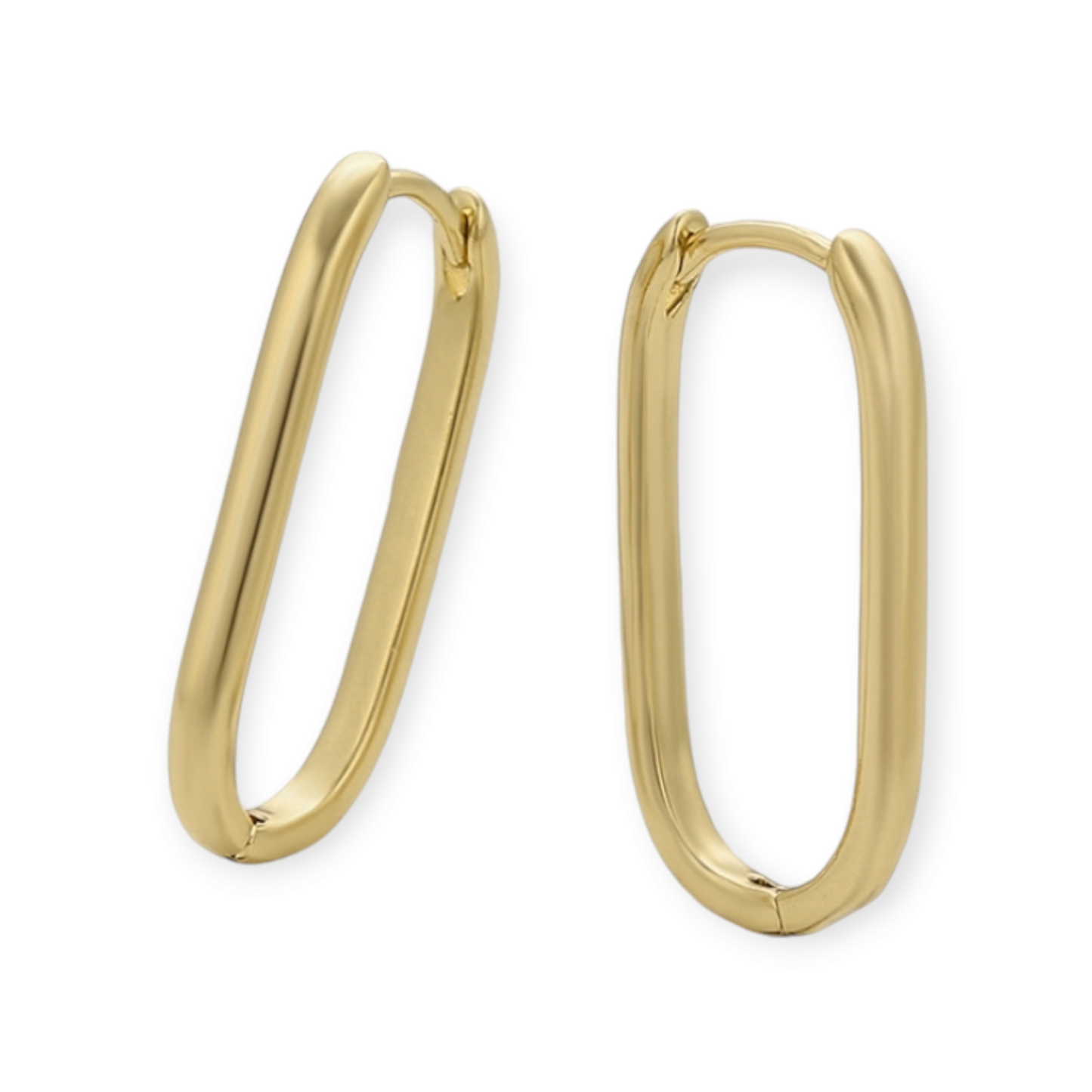 14K Gold Plated Fancy Hoop Earrings