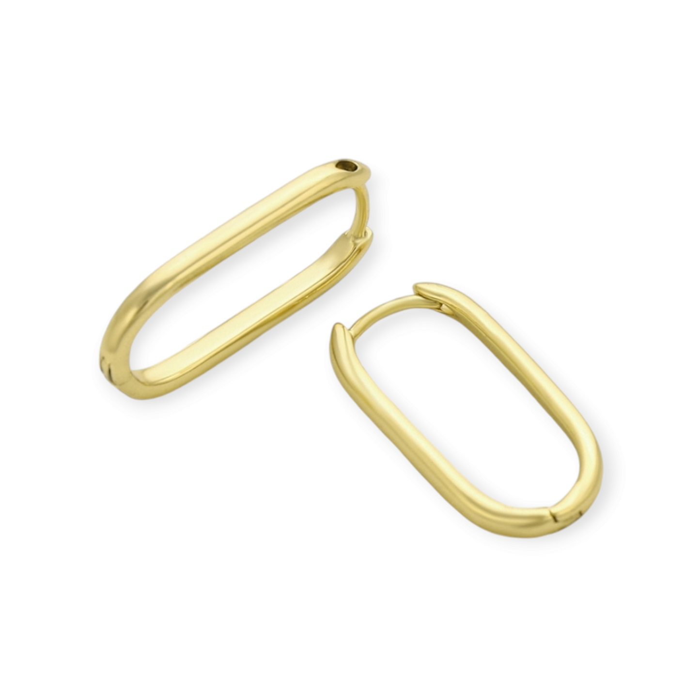 14K Gold Plated Fancy Hoop Earrings