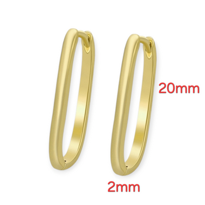 14K Gold Plated Fancy Hoop Earrings