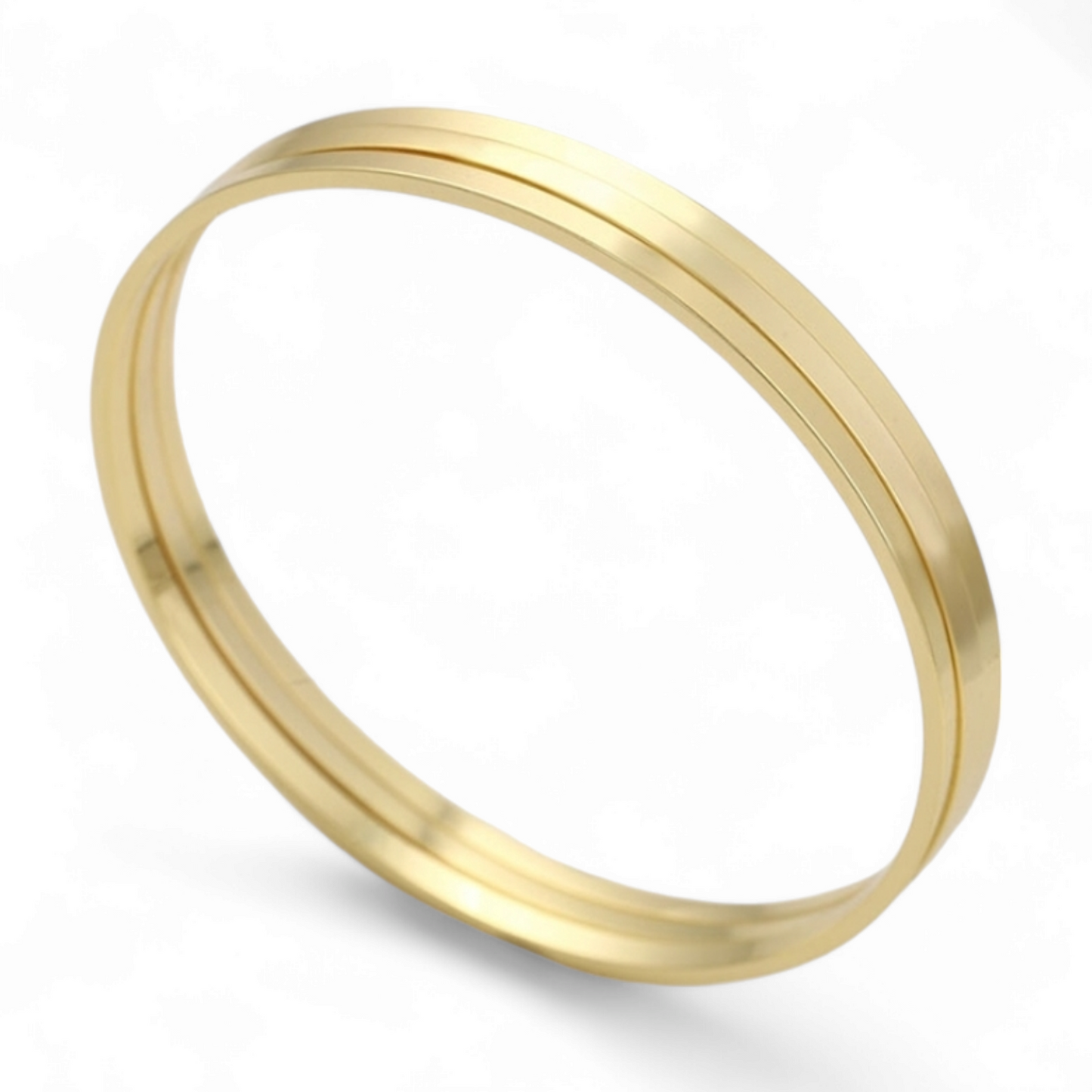 Set of Three 14k Gold Plated Bangle