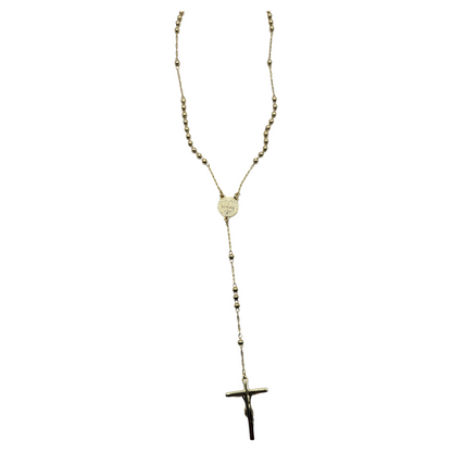 San Judas Rosary 14k Gold Plated Necklace