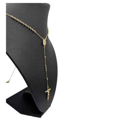 San Judas Rosary 14k Gold Plated Necklace