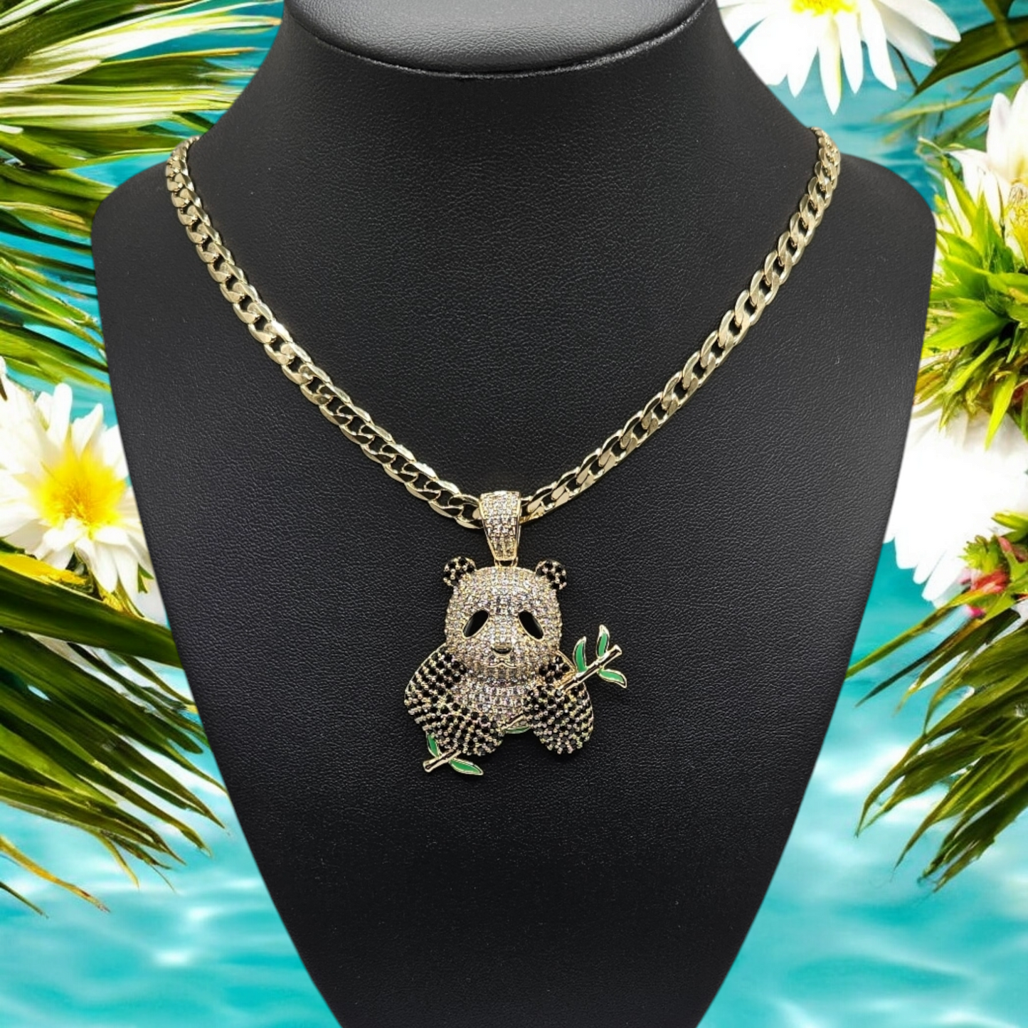 Panda 14k Gold Plated Necklace-Large