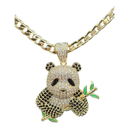 Panda 14k Gold Plated Necklace-Large