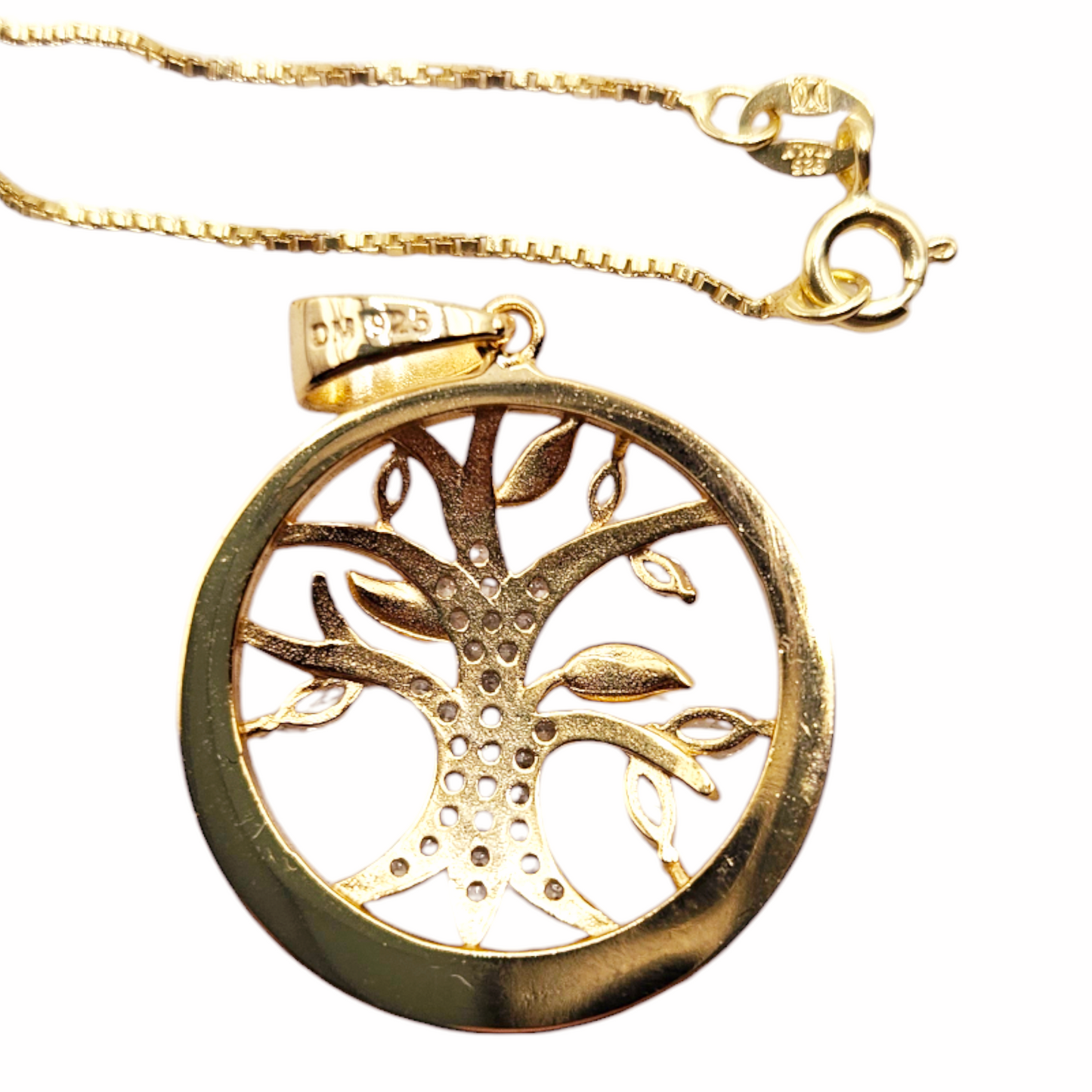 Tree of Life Necklace Silver 925 with 14K Gold Plating