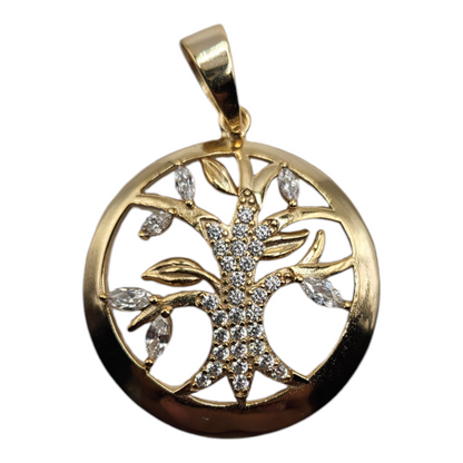 Tree of Life Necklace Silver 925 with 14K Gold Plating