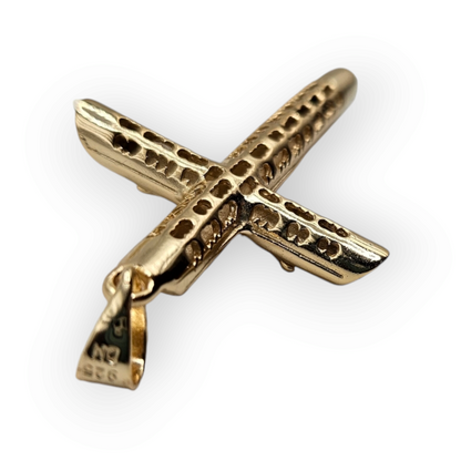 Silver 925 Cross Pendant - Gold Plated