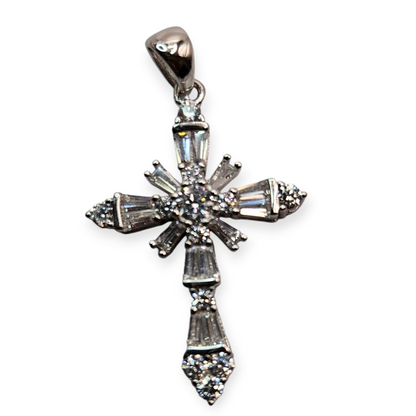 Silver 925 Small Cross Pendant - Option of Gold Plated