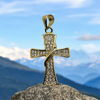 Cross Necklace Silver 925 or with 14K Gold Plating