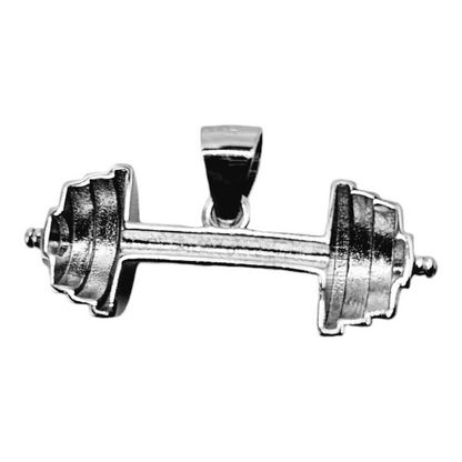 Stack Pile Dumbbell Pendant Silver 925