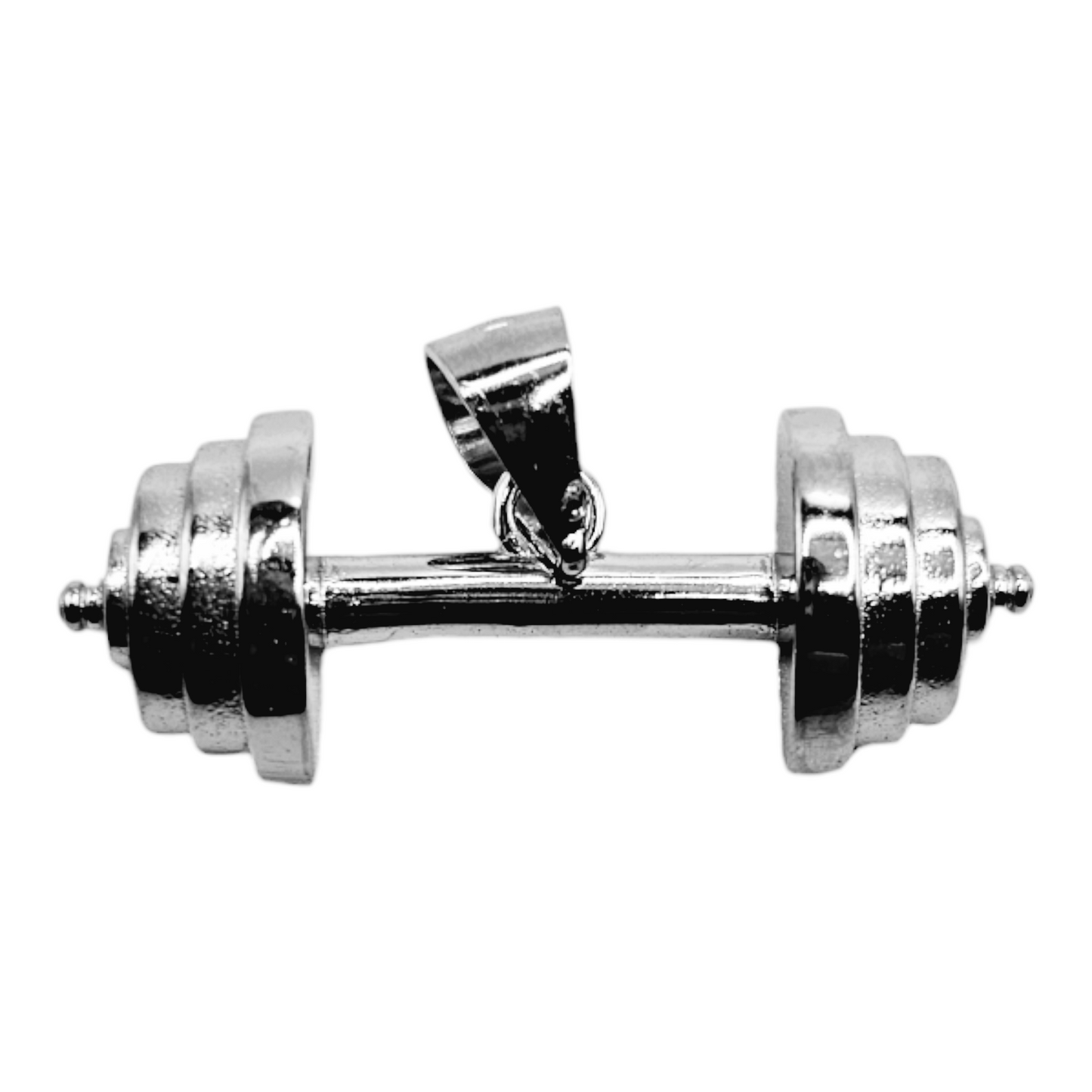 Stack Pile Dumbbell Pendant Silver 925