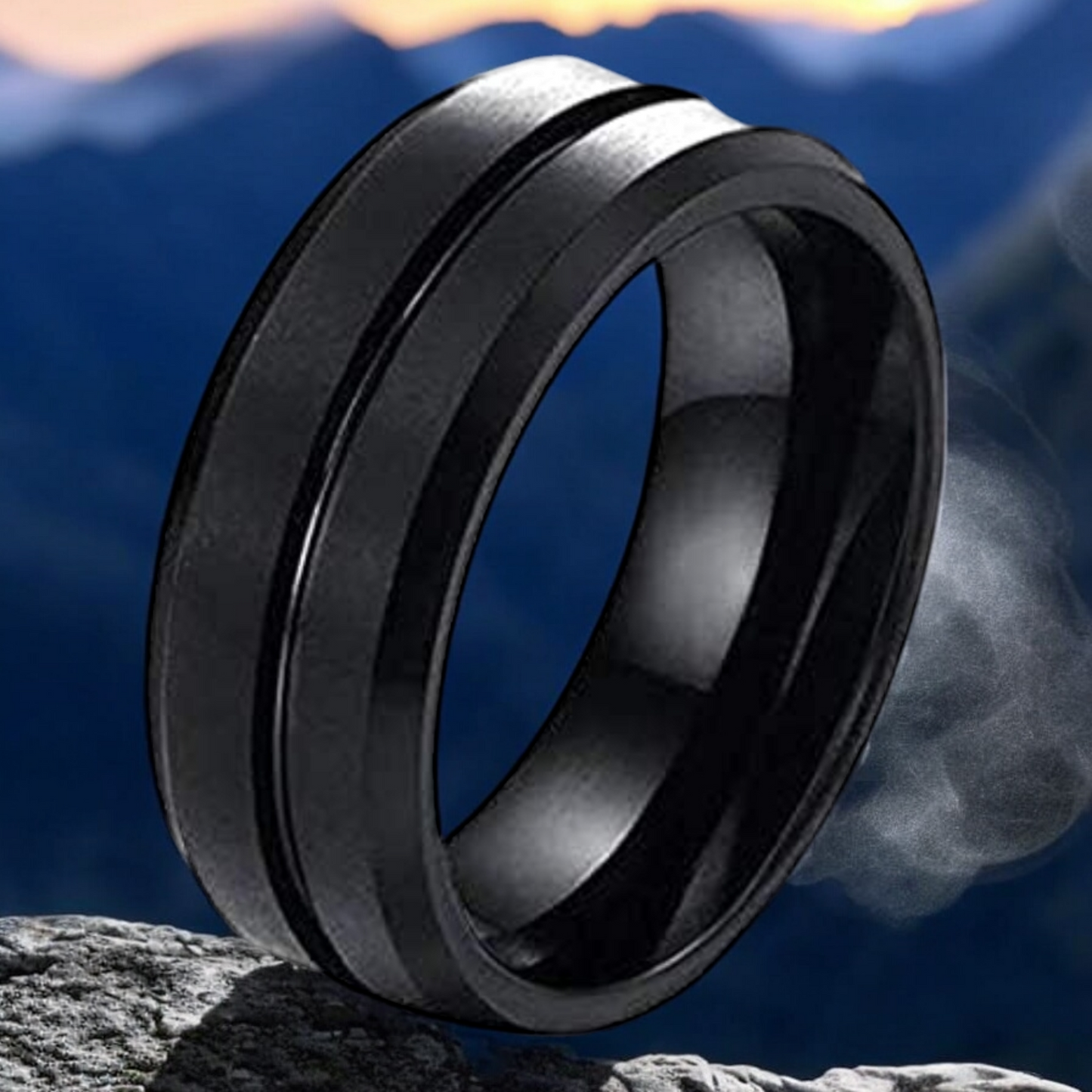 Black Tungsten Carbide Men Ring