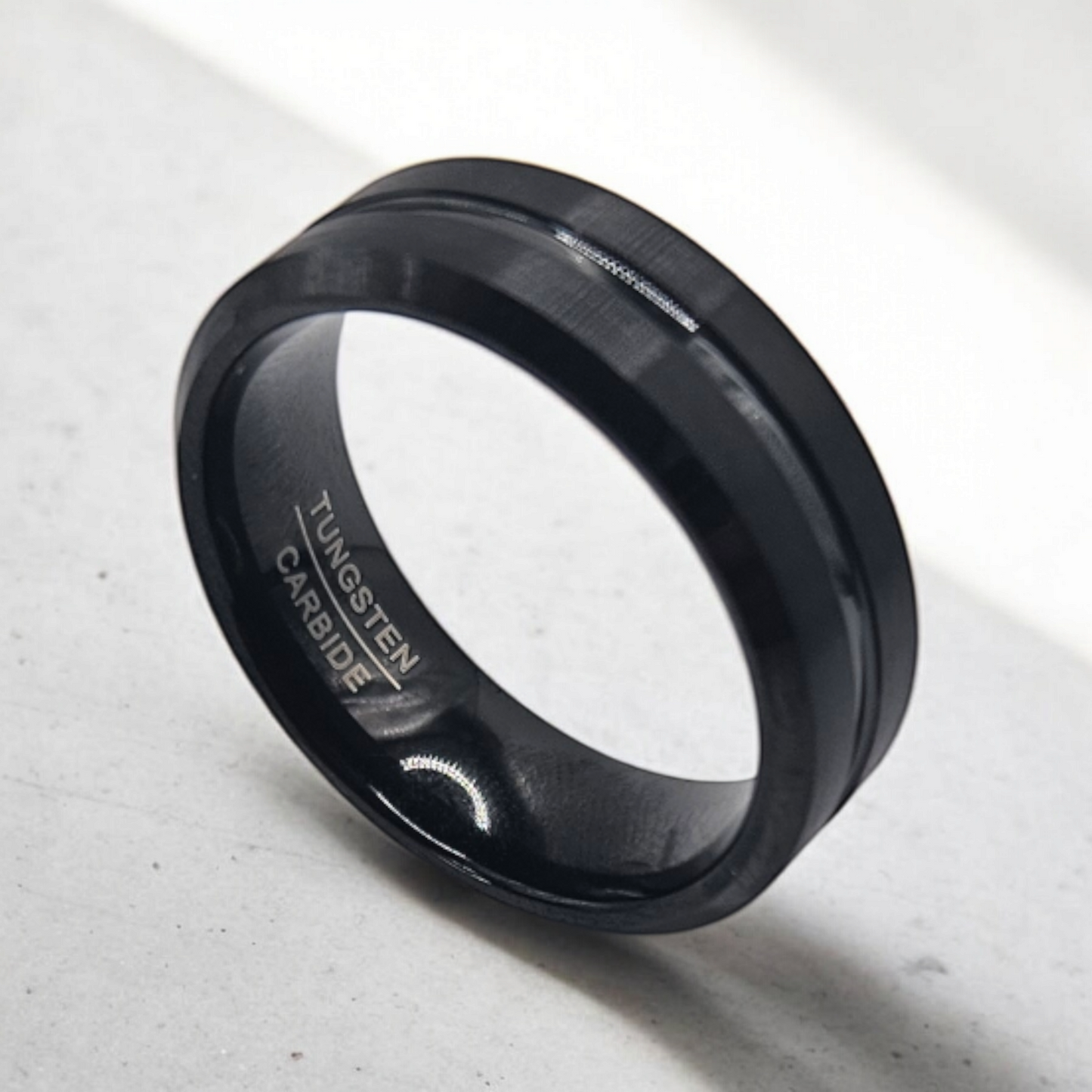 Black Tungsten Carbide Men Ring