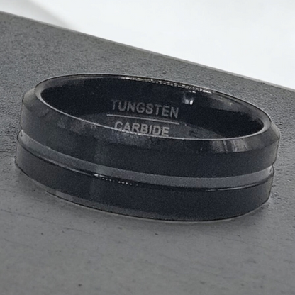 Black Tungsten Carbide Men Ring