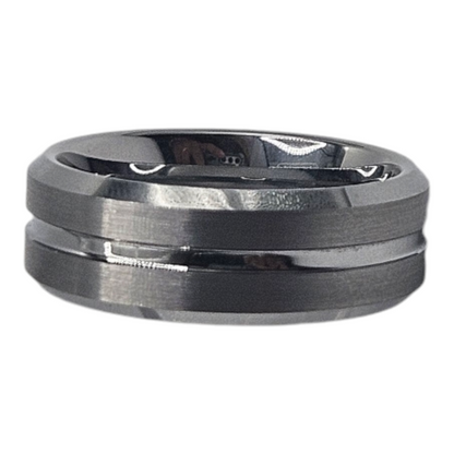 Silver Tungsten Carbide Men Ring