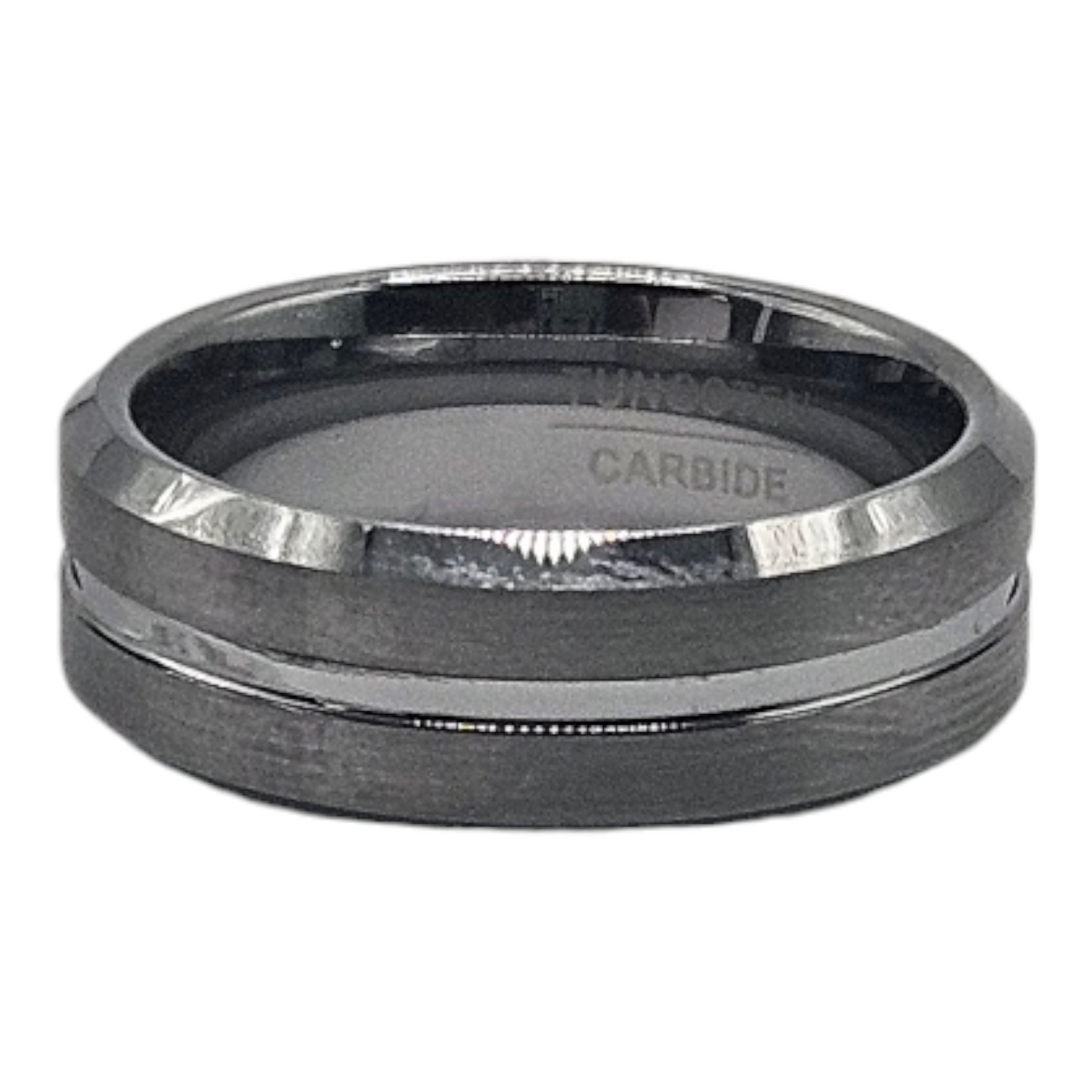 Silver Tungsten Carbide Men Ring