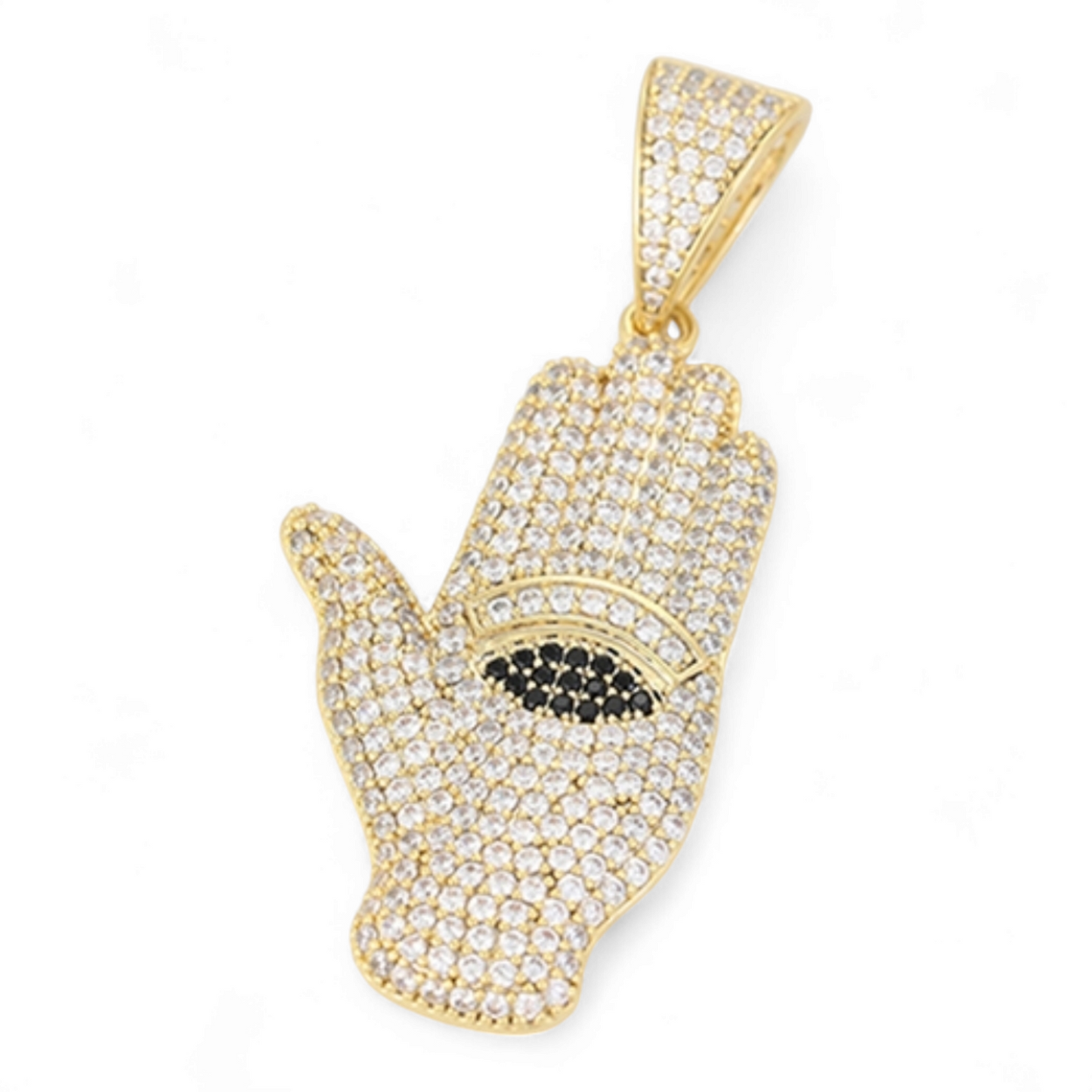 14K Gold Plated Hamsa Pendant