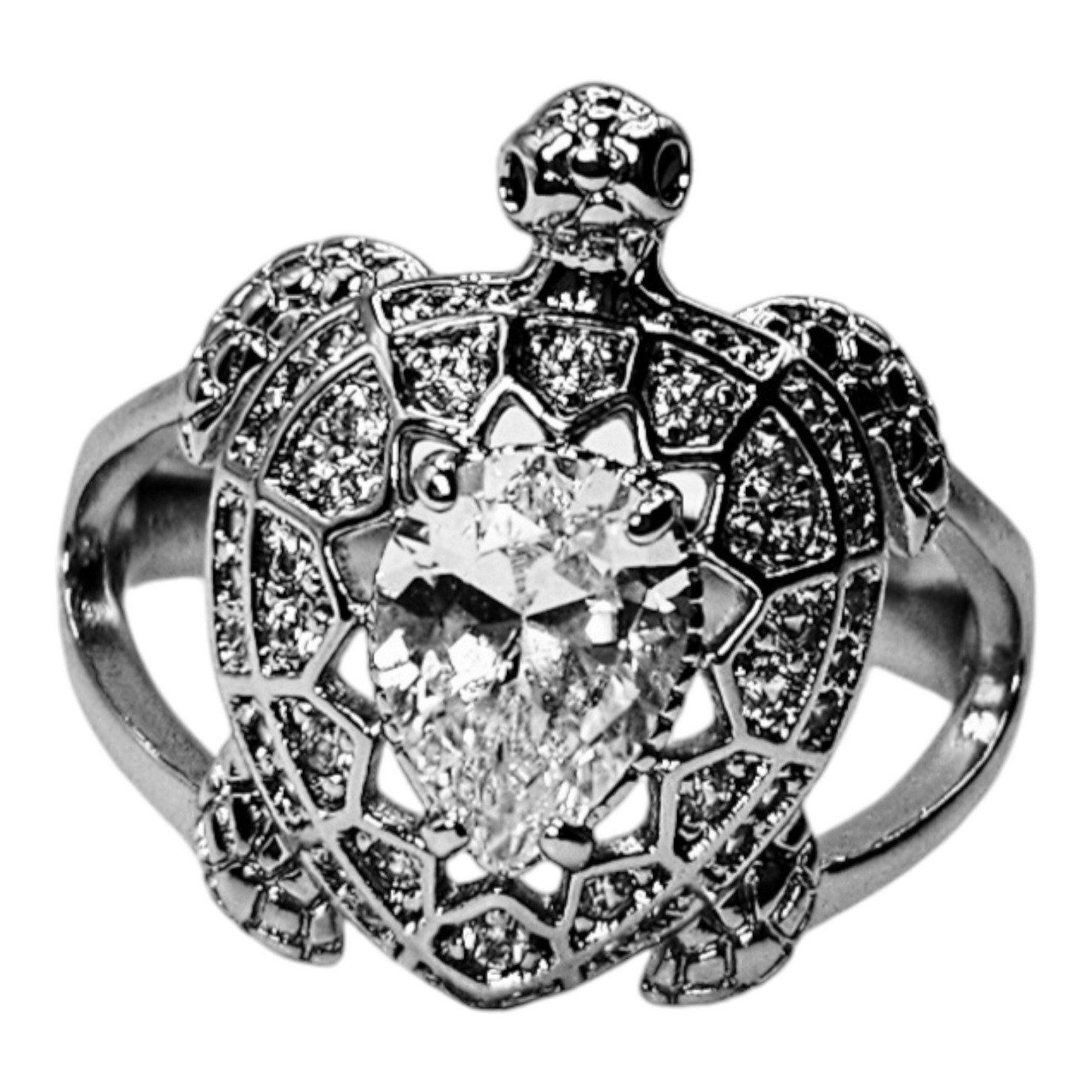 Turtle Silver Plated Ring