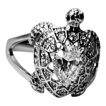 Turtle Silver Plated Ring