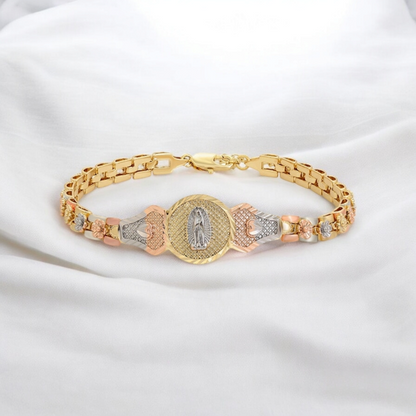 Virgen Maria 14k Gold Plated Bracelet