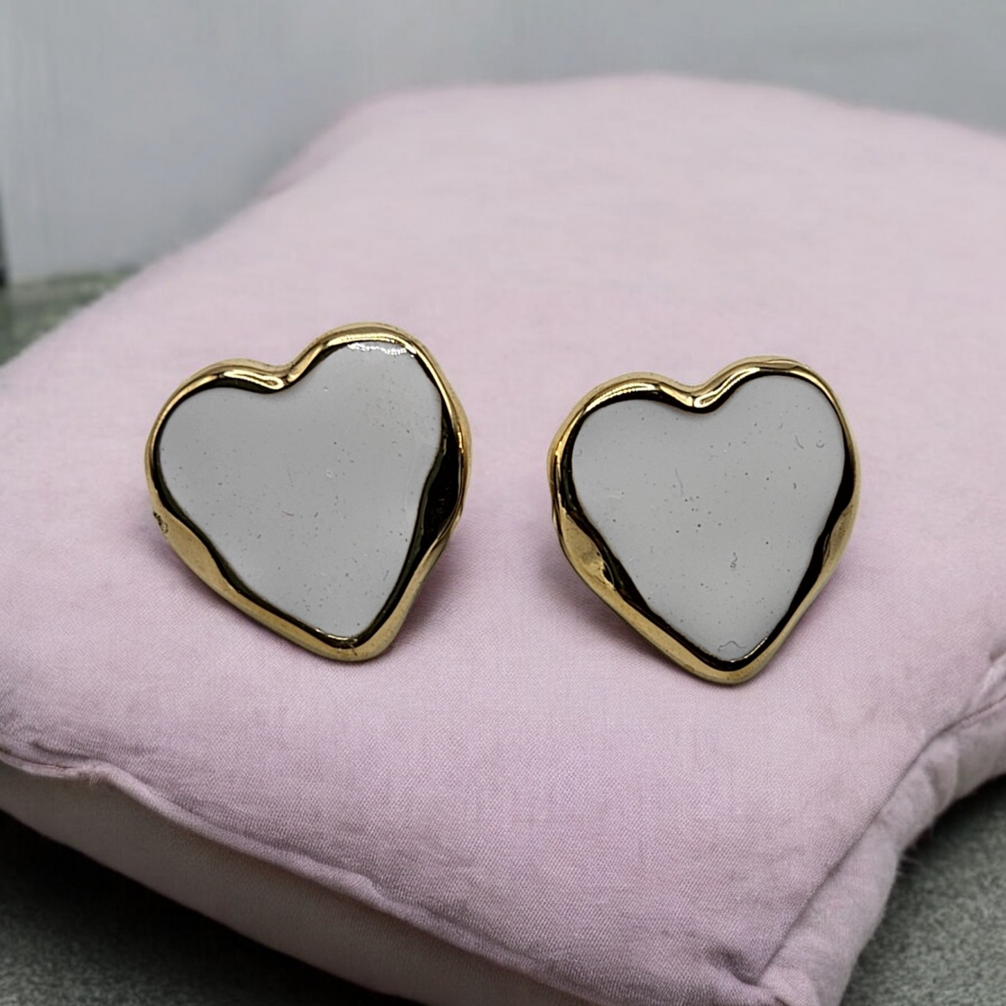 Heart 14k Gold Plated Earrings