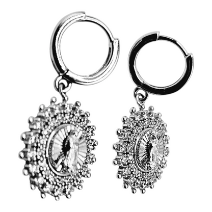 Pendientes Virgen María Plata