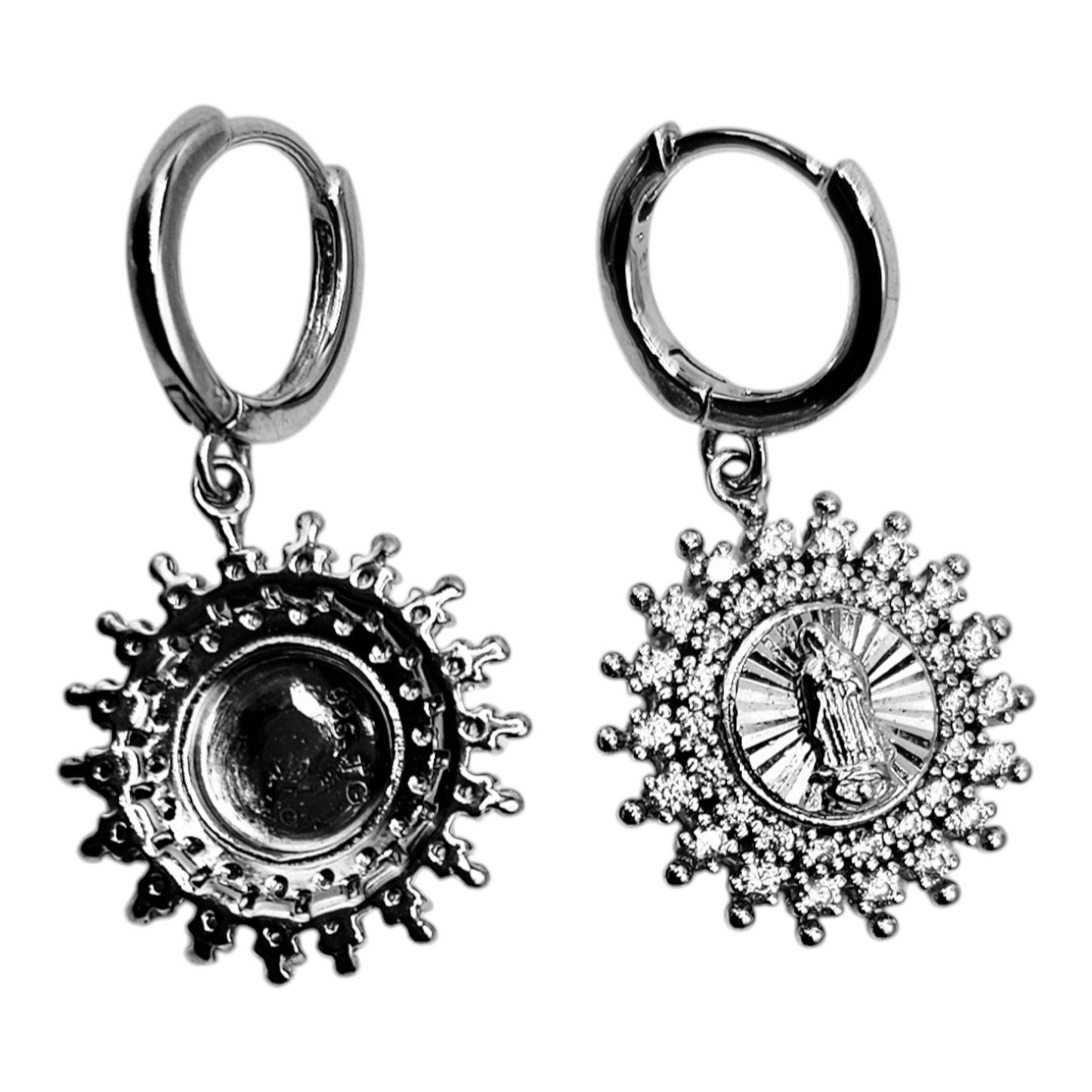 Pendientes Virgen María Plata