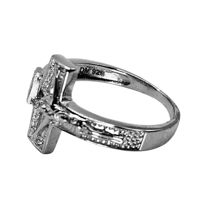 Cross Shape Silver 925 Ring